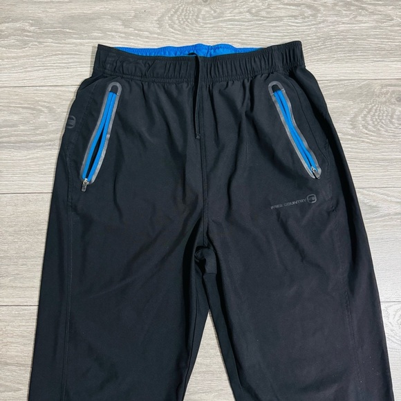 Free Country Men Blue and Black Active Lightweight Sporty Pants Size Small - Picture 3 of 14